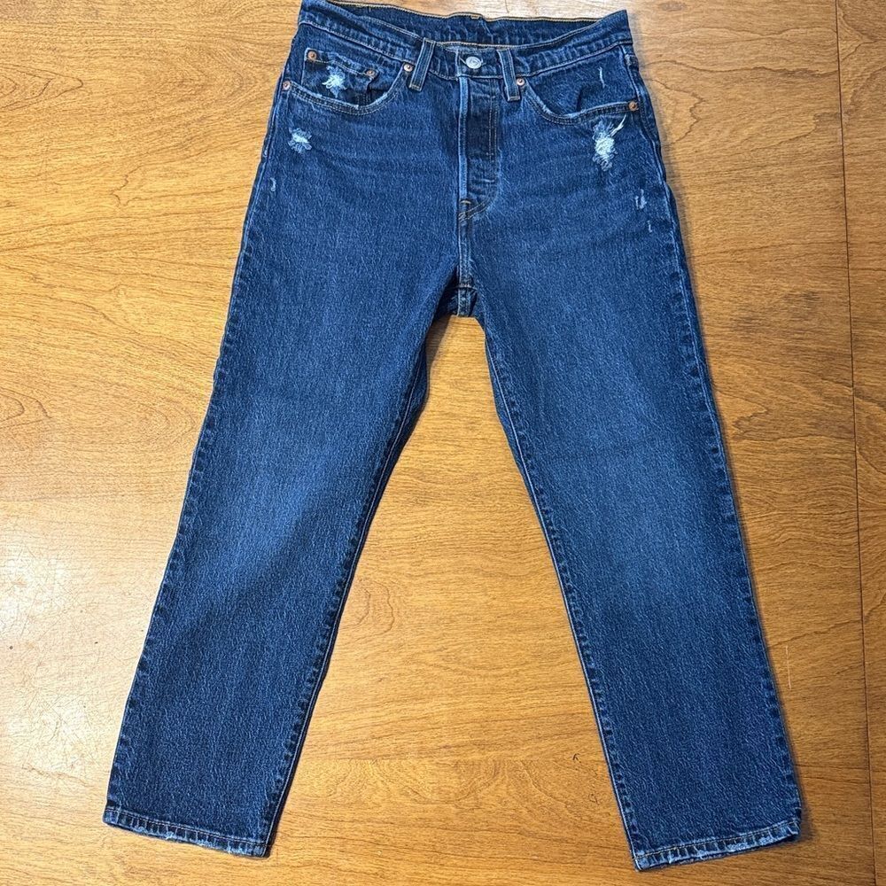 Levi's 501 Dark Blue Straight Jeans